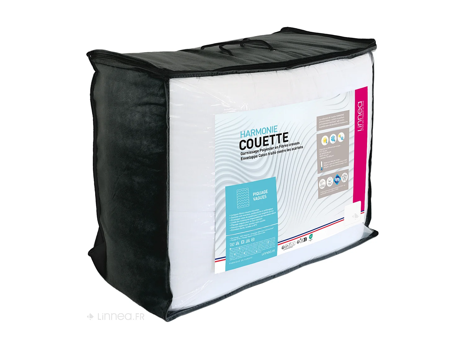 Couette hiver 280x240 cm HARMONIE garnissage fibre polyester 450 g/m2