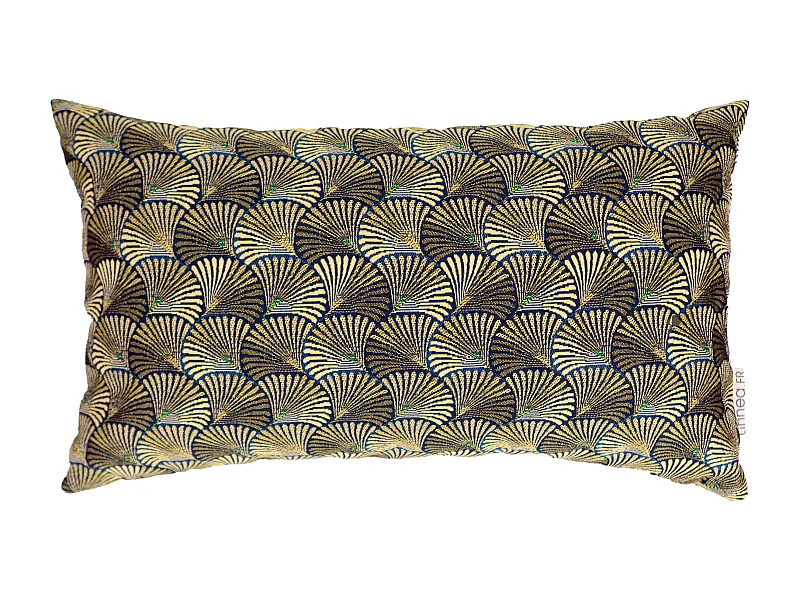 Housse de coussin 30x60 cm SHELL bleu Marine