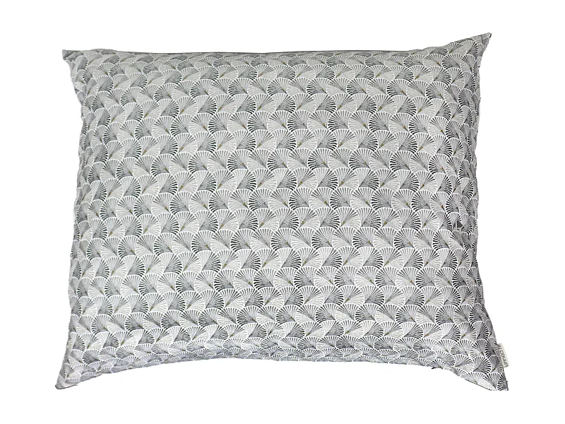 Housse de coussin 80x100 cm SHELL gris Perle
