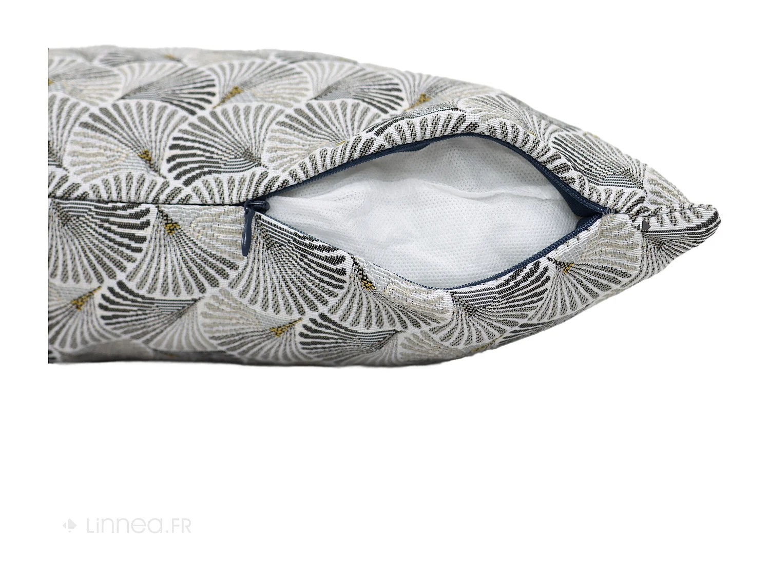 Housse de coussin 40x60 cm SHELL gris Perle