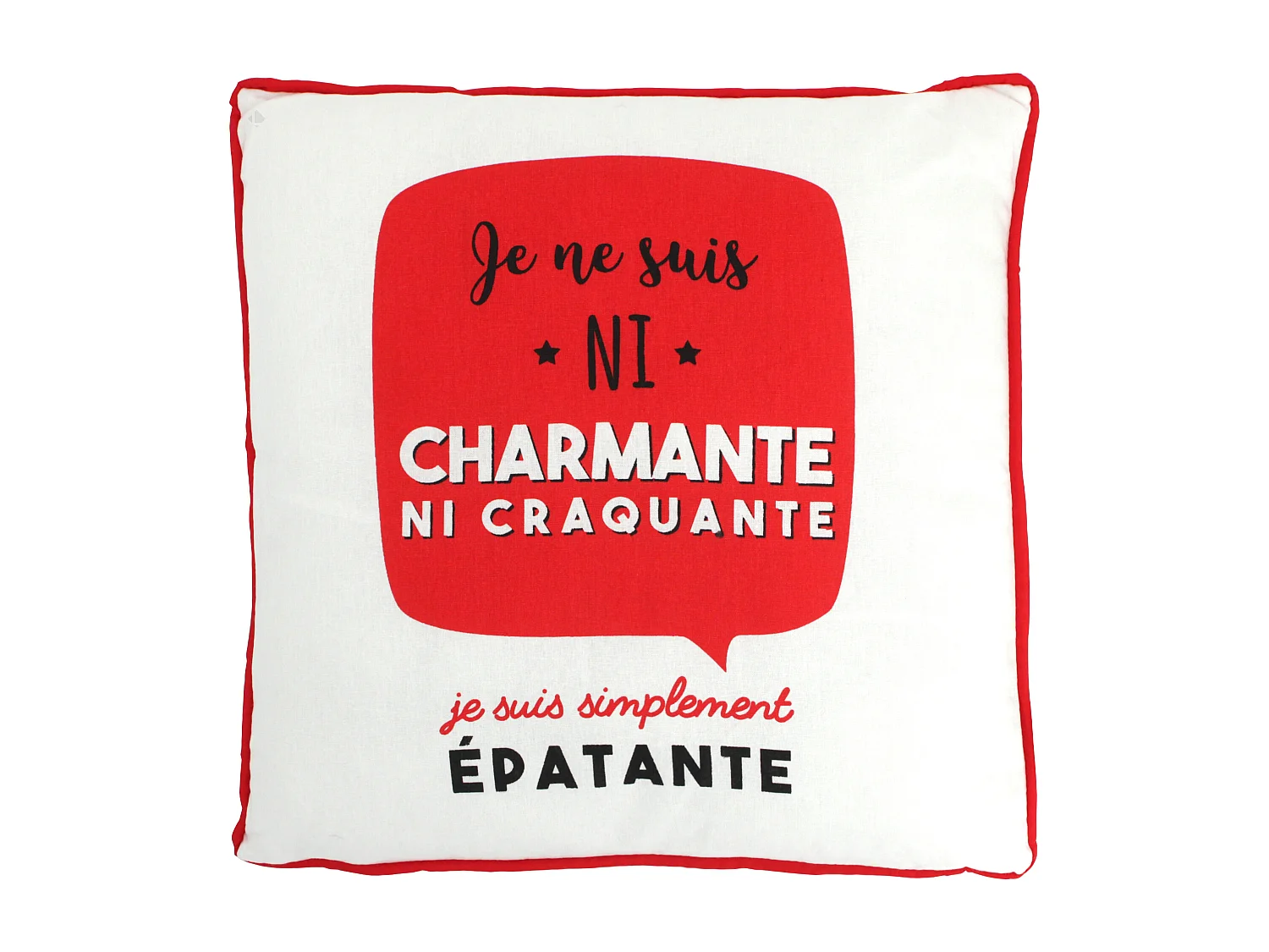 Coussin 40x40 cm JE SUIS Corail