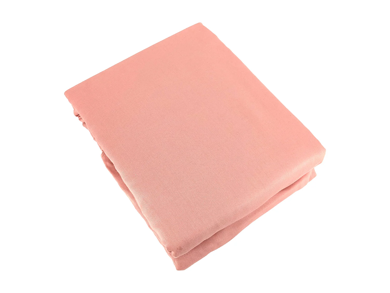 Parure de lit 260x240 cm satin de coton SAPRI rose thé 3 pièces