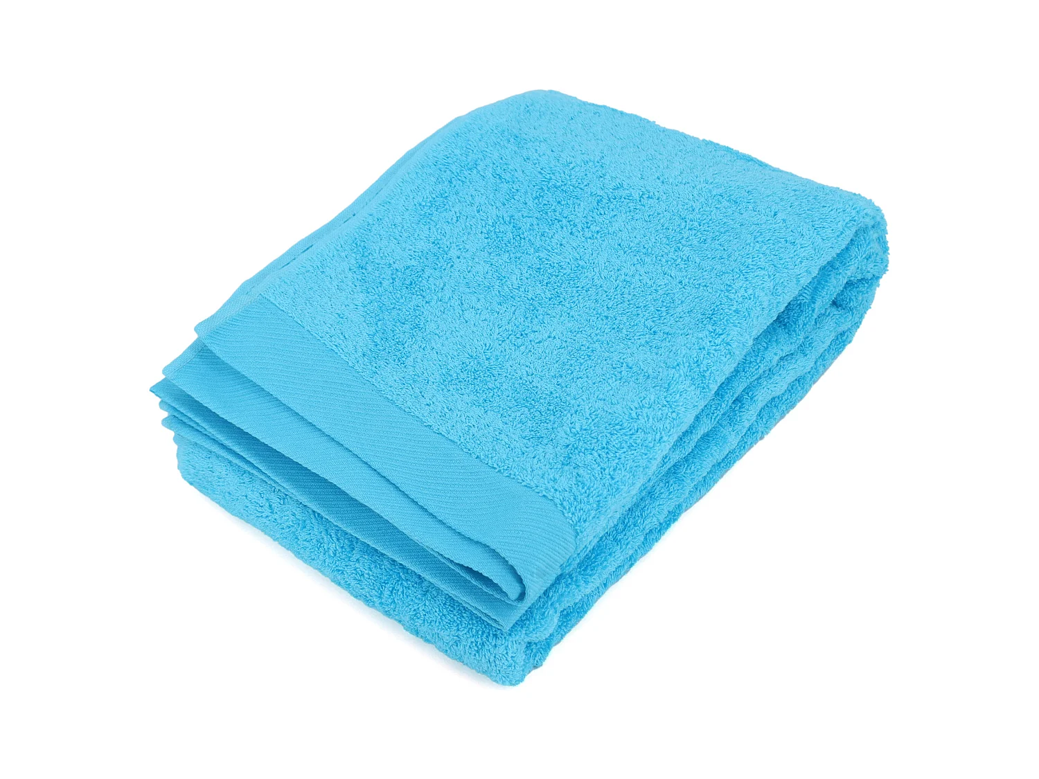Drap de bain 100x150 cm coton peigné ALBA bleu océan
