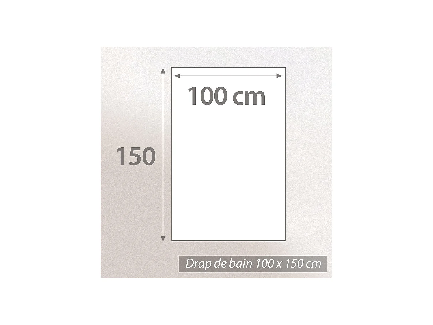 Drap de bain 100x150 cm coton peigné ALBA bleu moyen