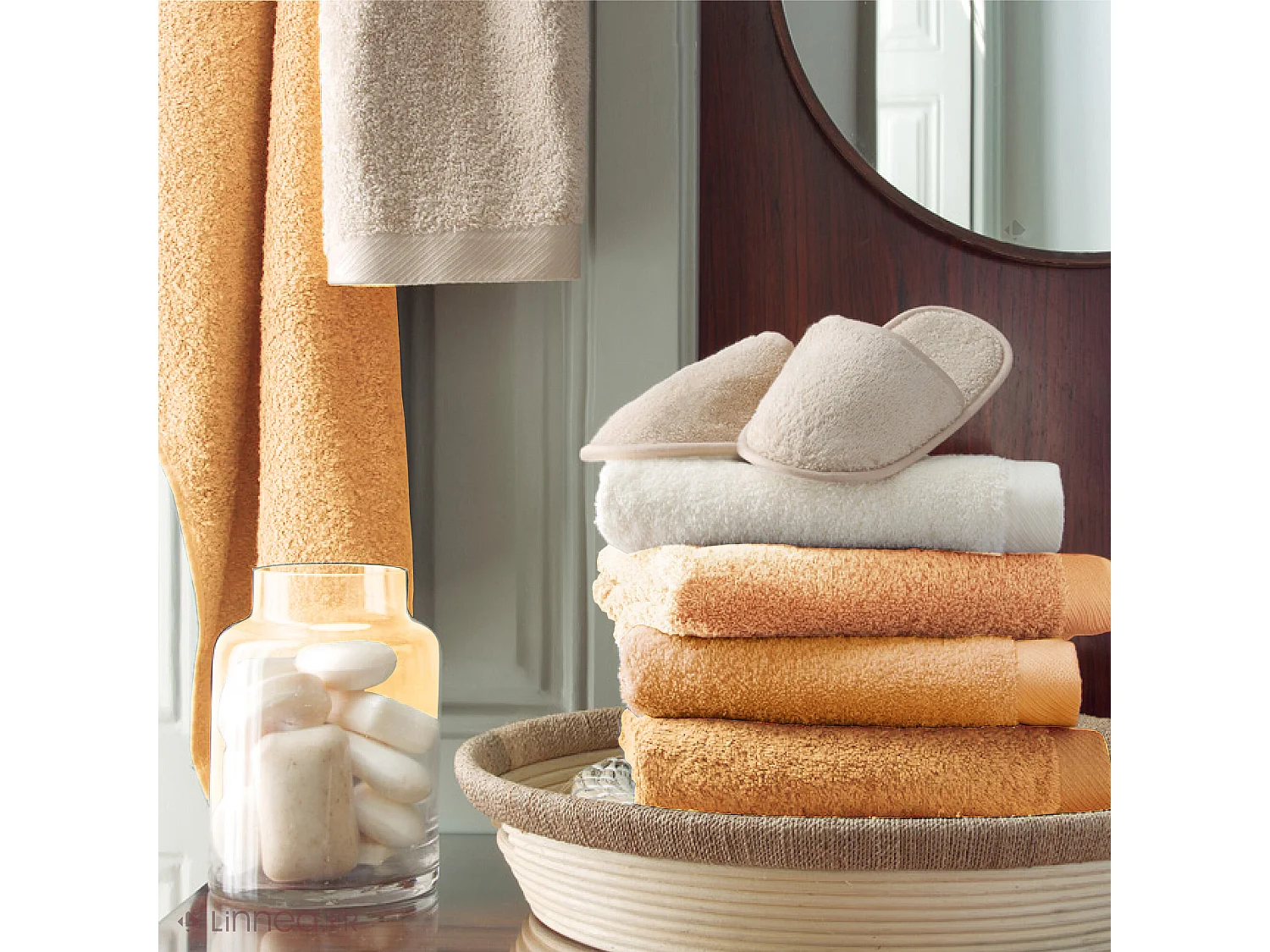 Drap de douche 70x140 cm coton peigné ALBA vanille