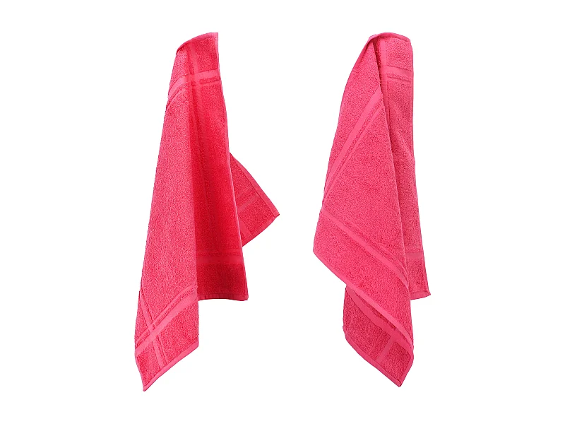 Lot de 2 torchons de cuisine 50x50 cm éponge PURE KITCHEN TERRY Fraise