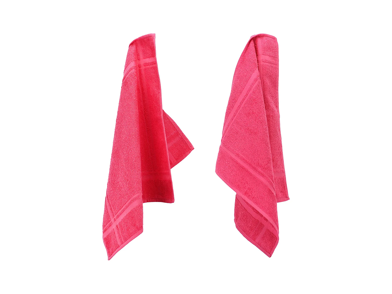 Lot de 2 torchons de cuisine 50x50 cm éponge PURE KITCHEN TERRY Fraise