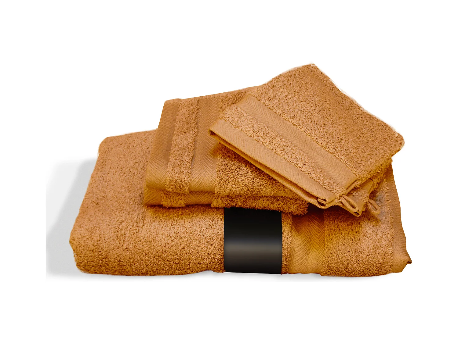 Parure de bain 5 pièces ROYAL CRESENT Miel 650 g/m2