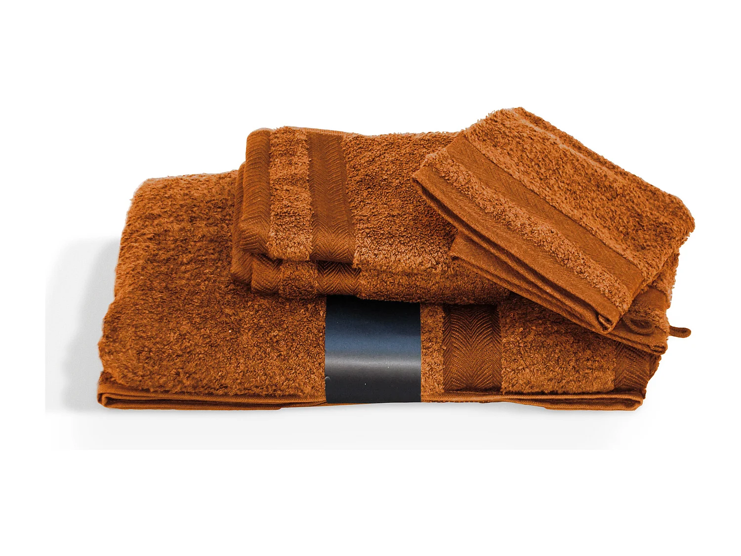 Parure de bain 5 pièces ROYAL CRESENT Jaune Topaze 650 g/m2