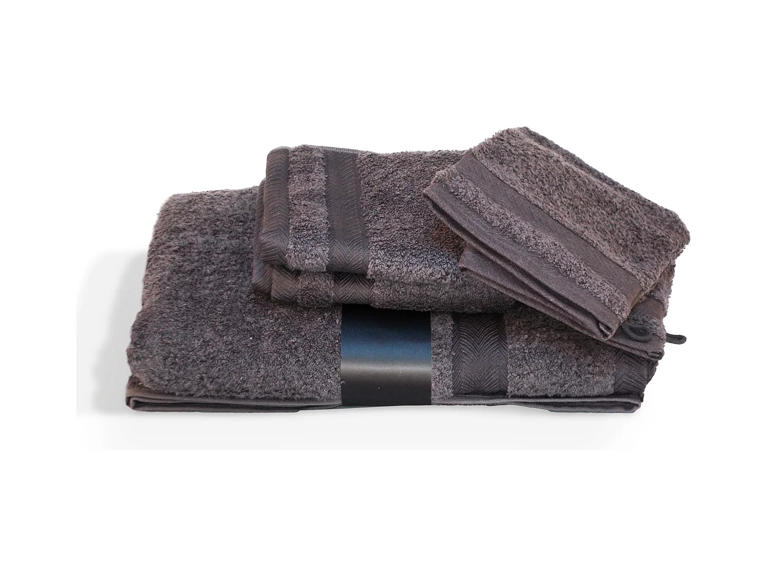 Parure de bain 5 pièces ROYAL CRESENT Acier 650 g/m2