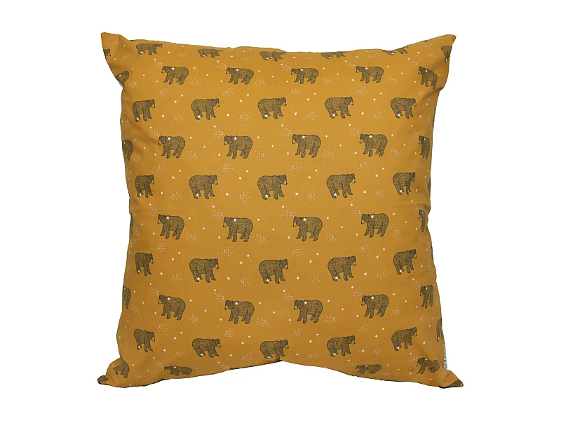 Housse de coussin 70x70 cm BALOO marron Or