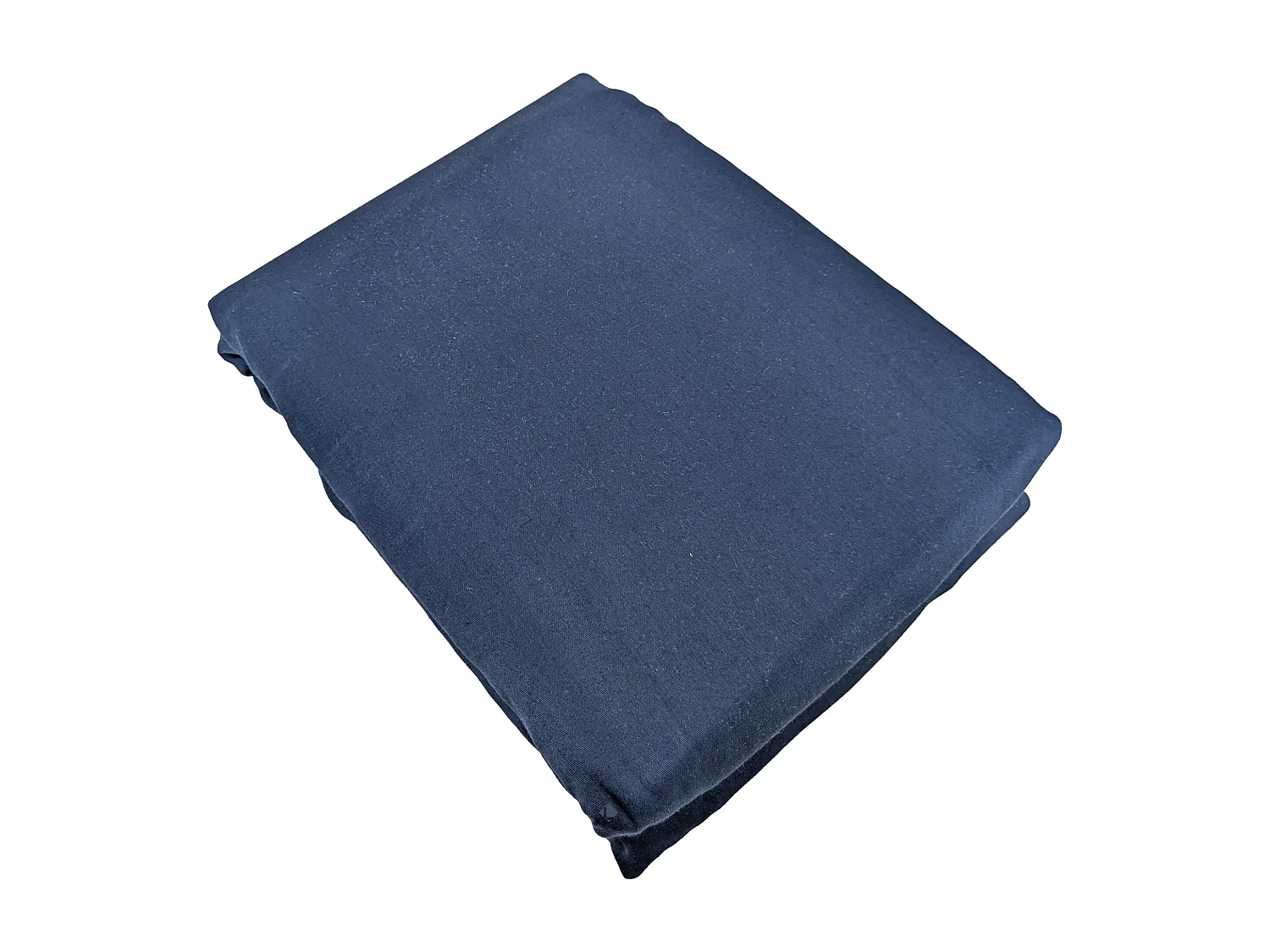 Parure de lit 240x220 cm satin de coton SAPRI bleu indigo 3 pièces