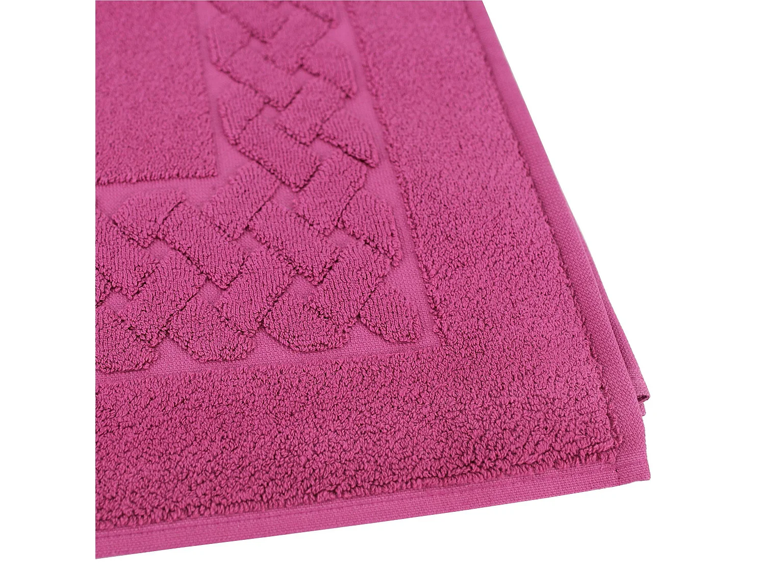Tapis de bain 50x80 cm ROYAL CRESENT Rose Vin 850 g/m2