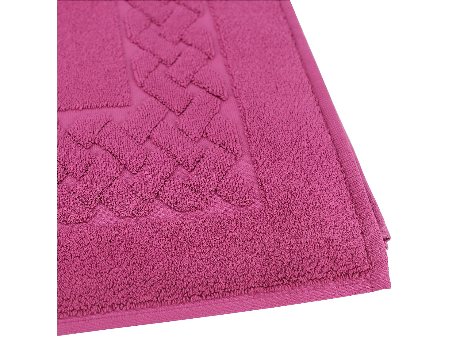 Tapis de bain 50x80 cm ROYAL CRESENT Rose Vin 850 g/m2
