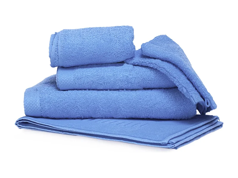 Parure de bain 6 pièces PURE Bleu Mer 550 g/m2