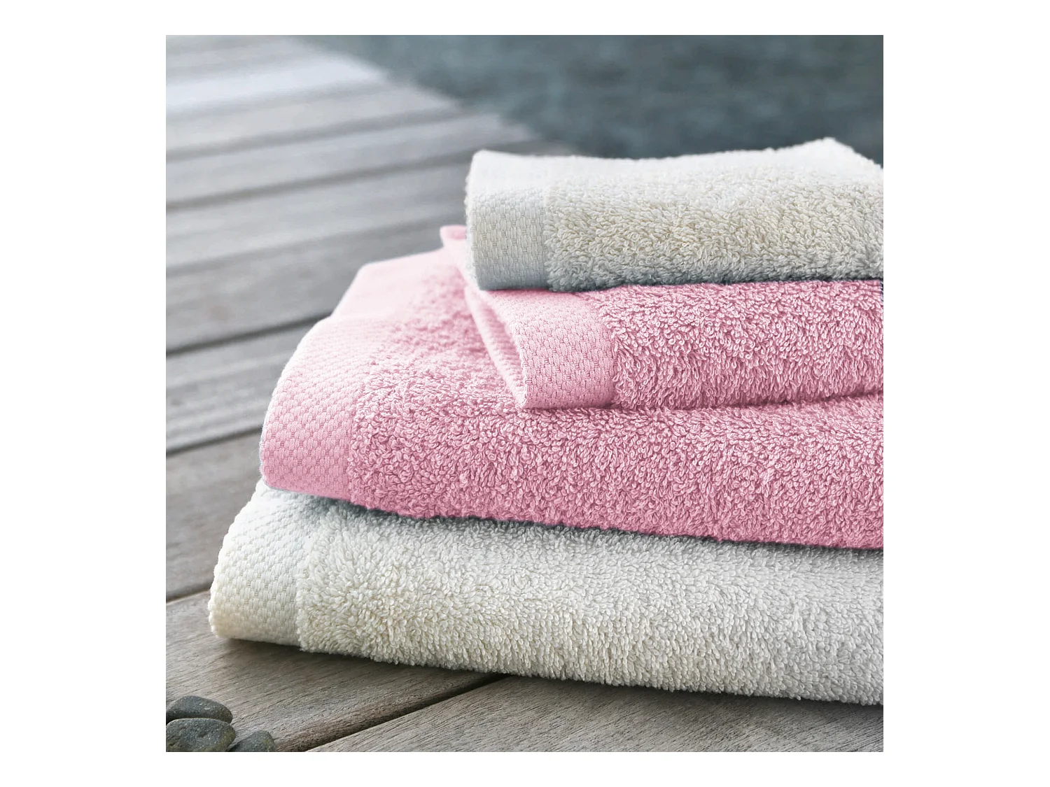 Drap de douche 70x140 cm PURE Rose Bonbon 550 g/m2