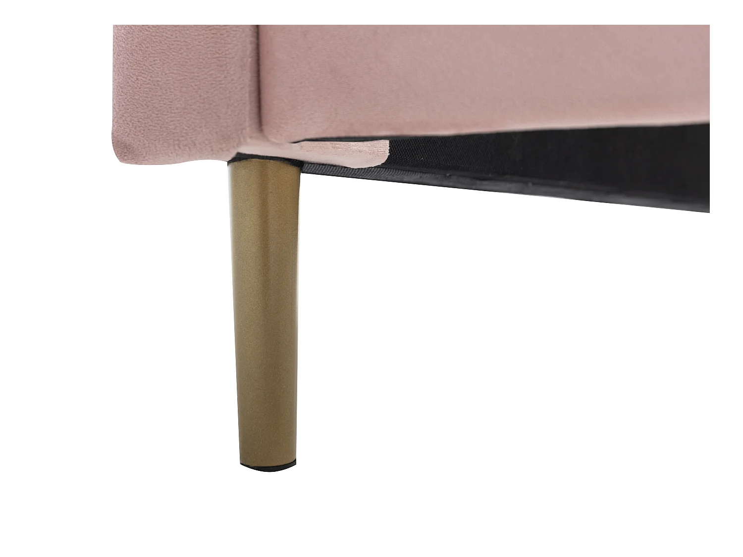 Lit coquillage 140 x 190 cm  - Velours - Rose - LIVAYA