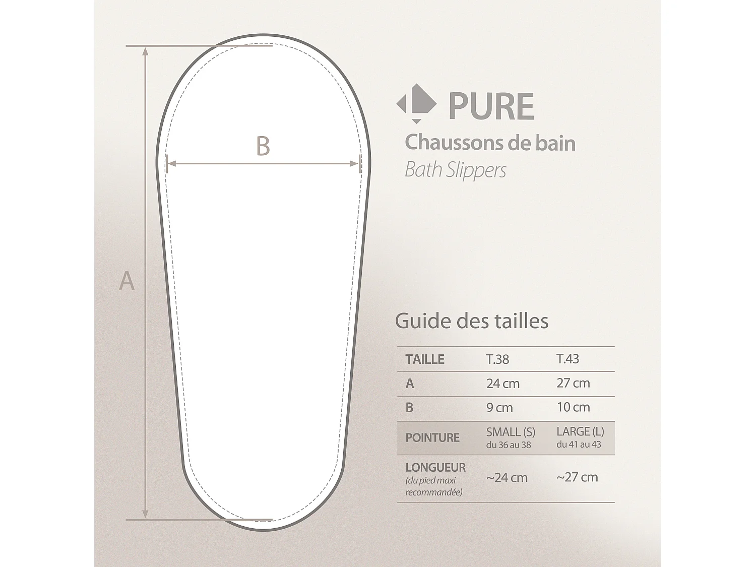 Chaussons de bain PURE Vert Aguaverde taille Large L du 41 au 43