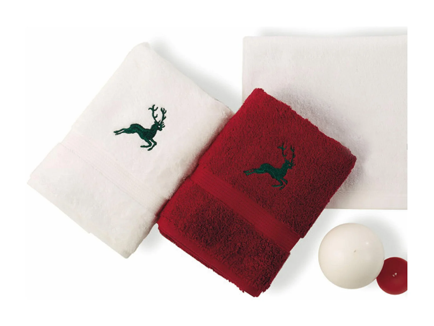 Drap de douche 70x130 cm HIRSH Blanc/Gris 600 g/m2