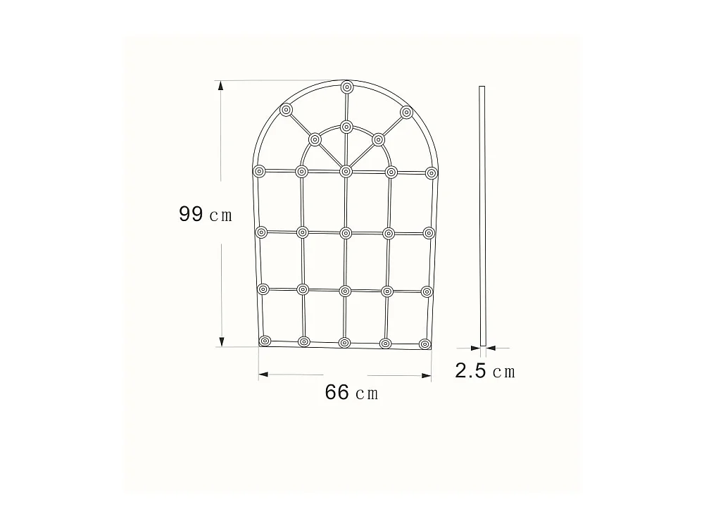 Miroir Grande Demeure noir 100 cm