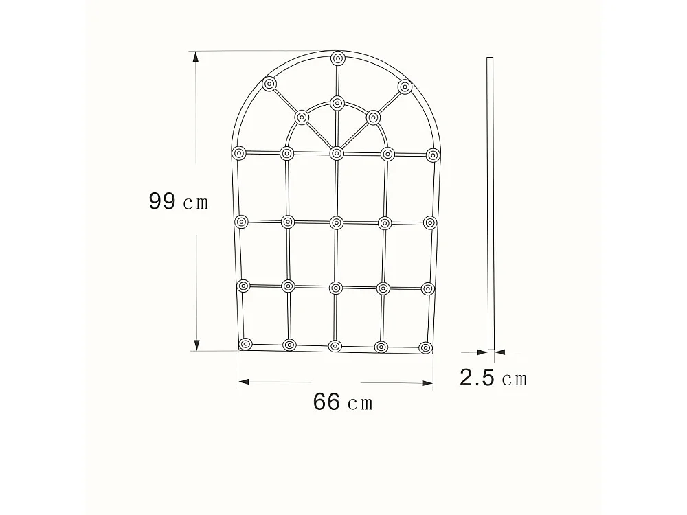 Miroir Grande Demeure noir 100 cm