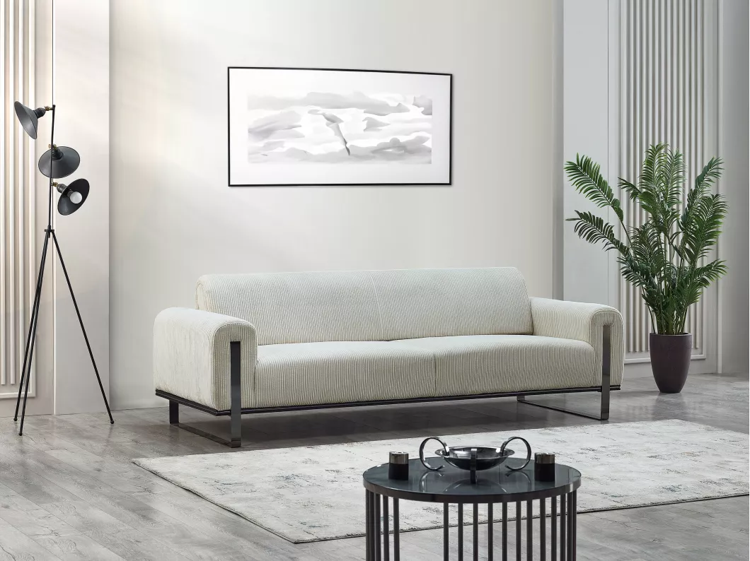 Kauf Unique Sofa 3-Sitzer - Cord - Beige - ADRANI