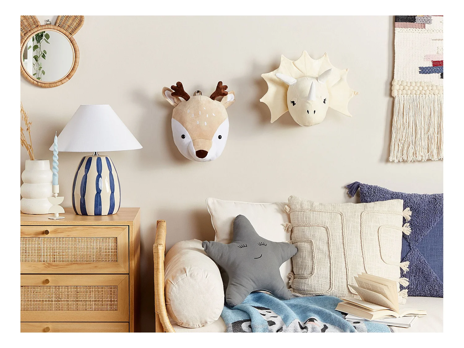 Dziecięca ozdoba ścienna Jelonek BAMBI 30 cm Beżowy