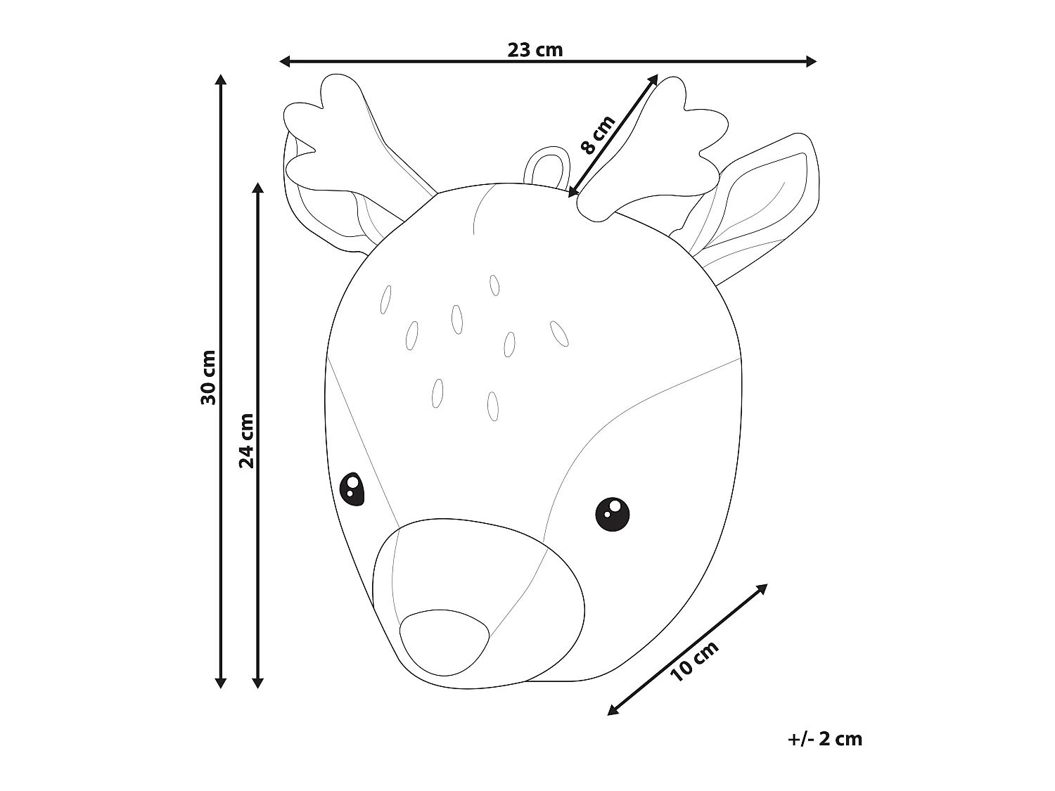 Dziecięca ozdoba ścienna Jelonek BAMBI 30 cm Beżowy
