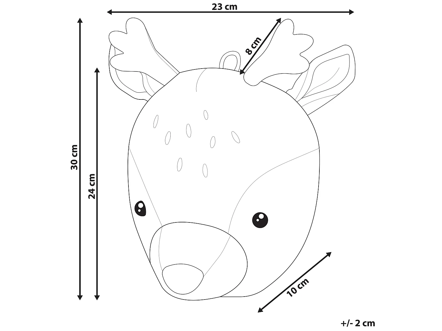 Décoration murale pour enfants Cerf BAMBI 30 cm Beige