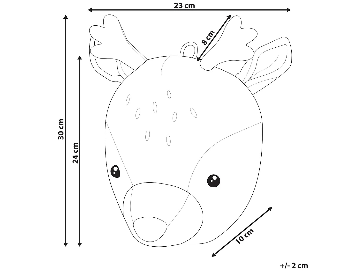 Dziecięca ozdoba ścienna Jelonek BAMBI 30 cm Beżowy