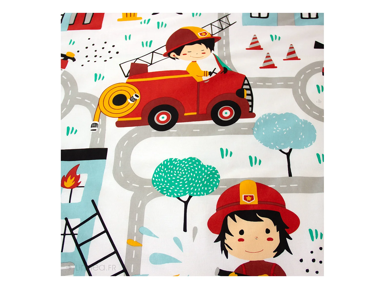 Parure de lit 140x200 cm coton FUEGO bleu