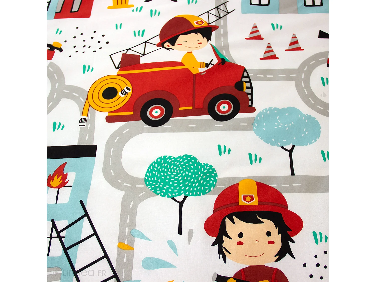 Parure de lit 140x200 cm coton FUEGO bleu