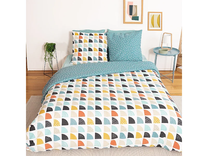 Parure de lit 200x200 cm mixte BLUE bleu