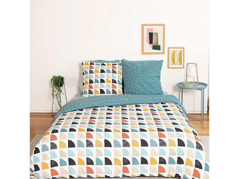 Parure de lit 240x220 cm mixte BLUE bleu