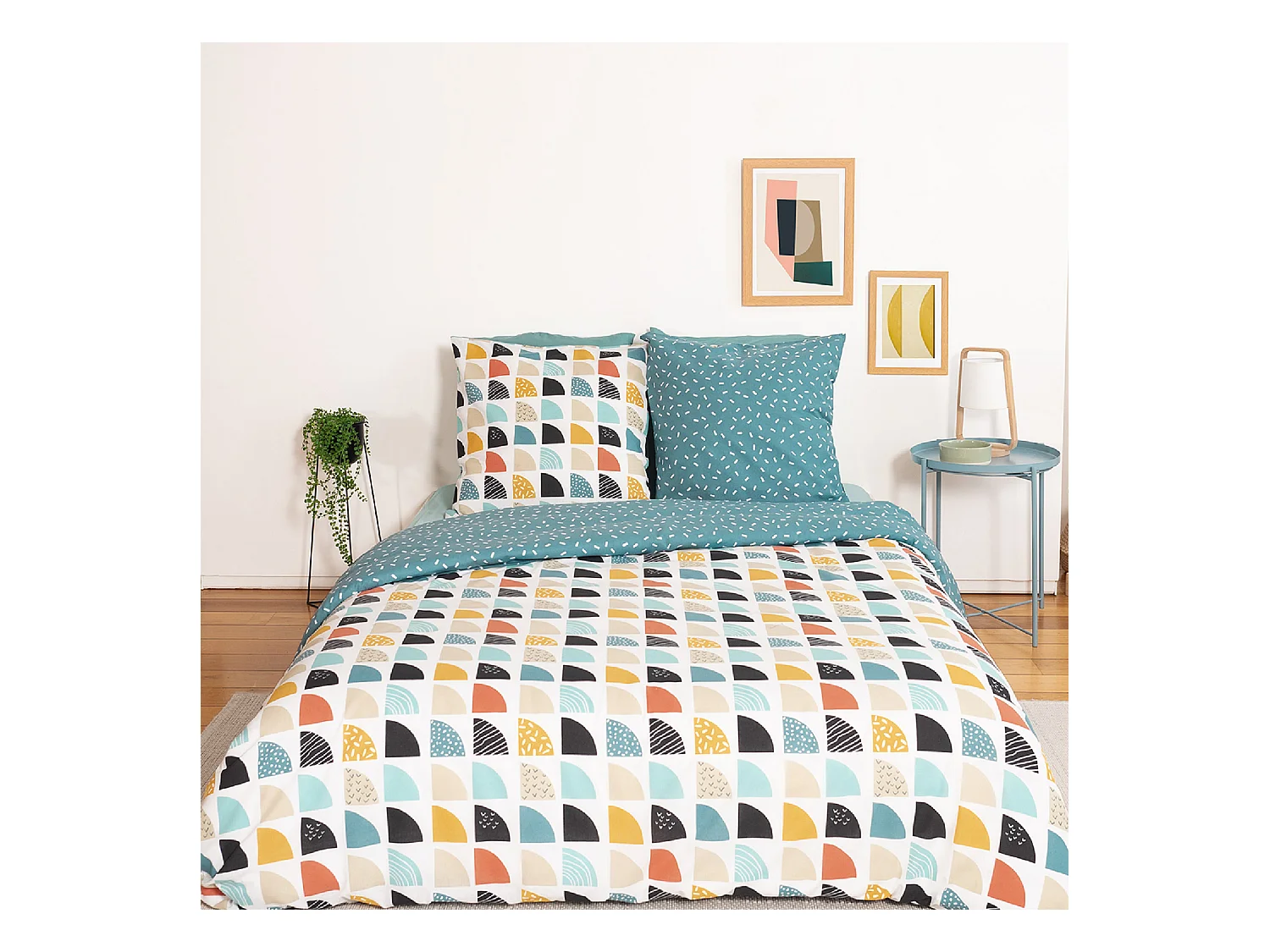 Parure de lit 240x220 cm mixte BLUE bleu