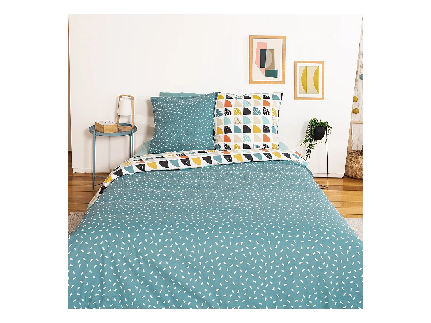 Parure de lit 240x220 cm mixte BLUE bleu