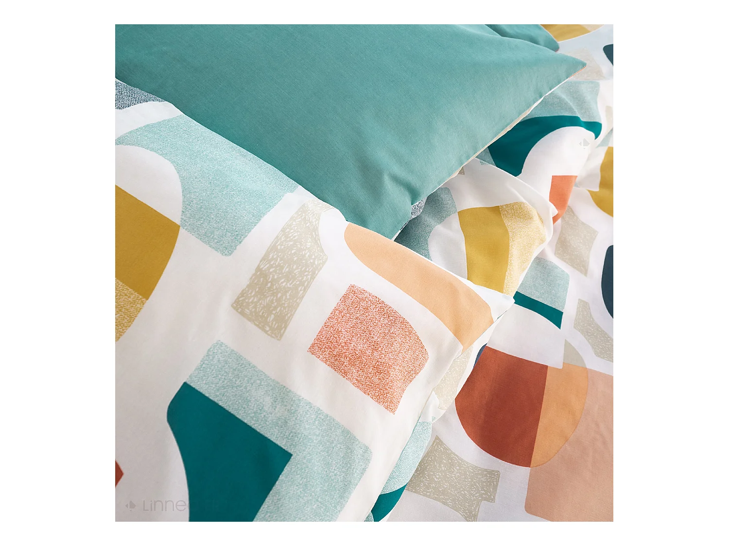 Parure de lit 200x200 cm mixte COLORS bleu