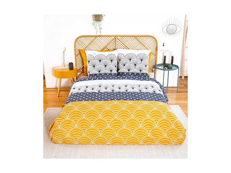 Parure de lit 200x200 cm coton KERITA multicolore