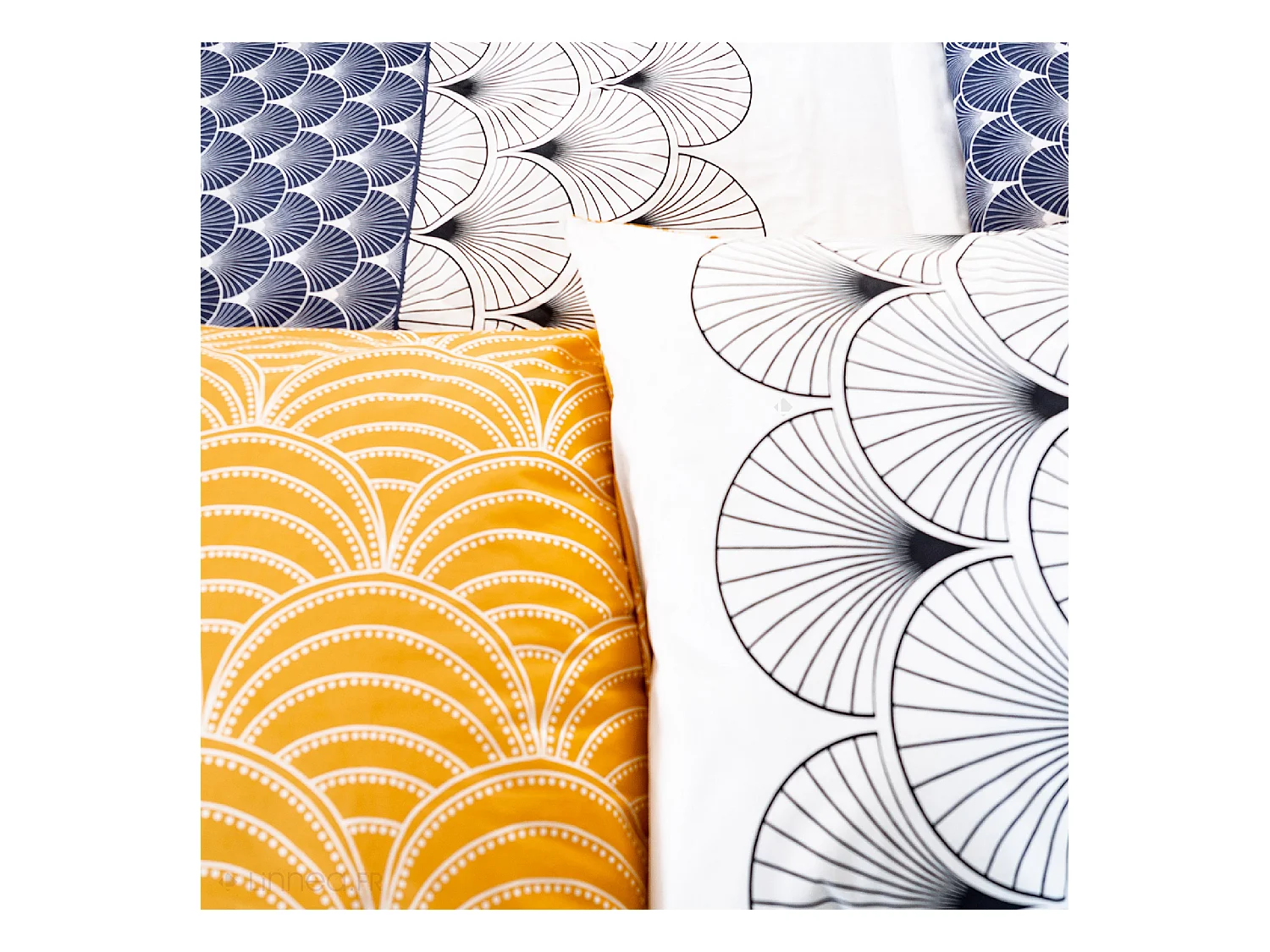 Parure de lit 200x200 cm coton KERITA multicolore