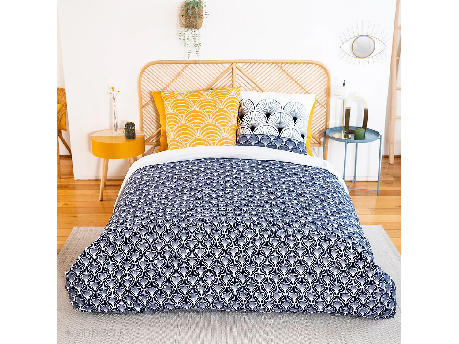 Parure de lit 200x200 cm coton KERITA multicolore