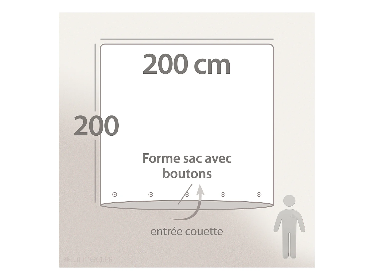 Parure de lit 200x200 cm coton VOLEA rose