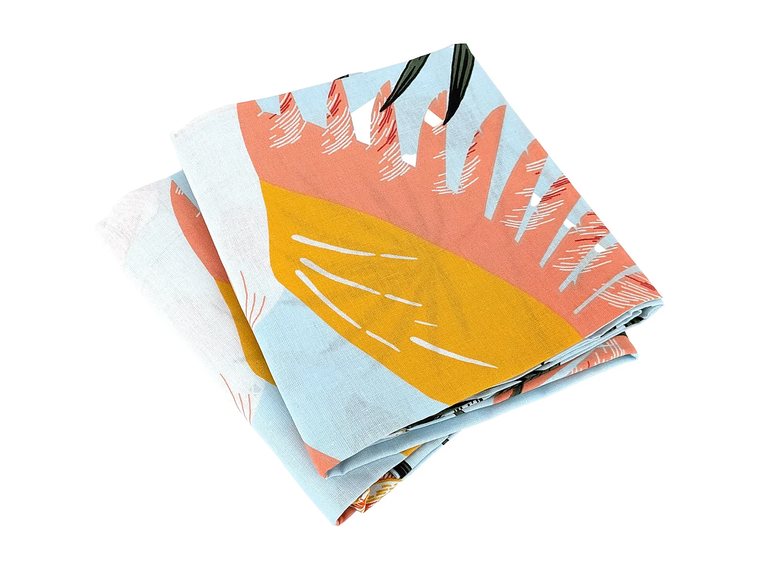 Parure de lit 260x240 cm coton KUSMI bleu