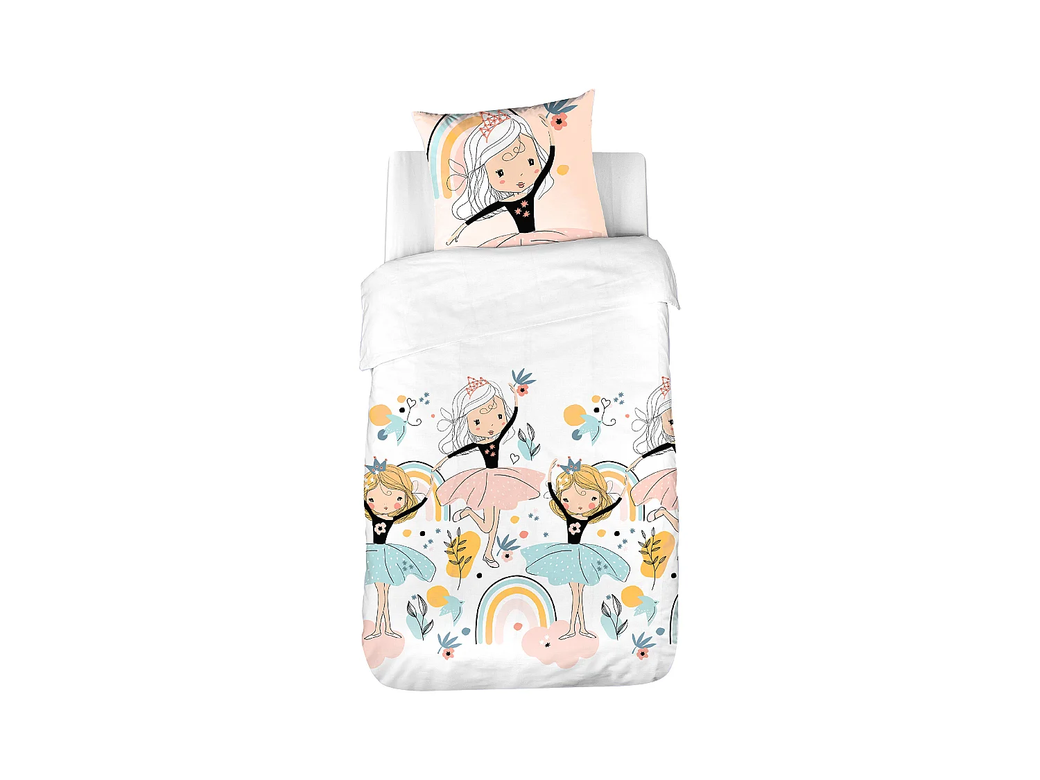 Parure de lit 140x200 cm mixte LOLA rose