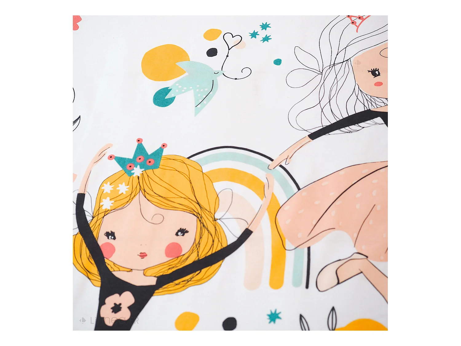 Parure de lit 140x200 cm mixte LOLA rose