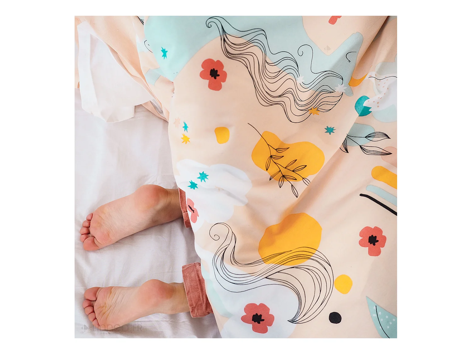 Parure de lit 140x200 cm mixte LOLA rose