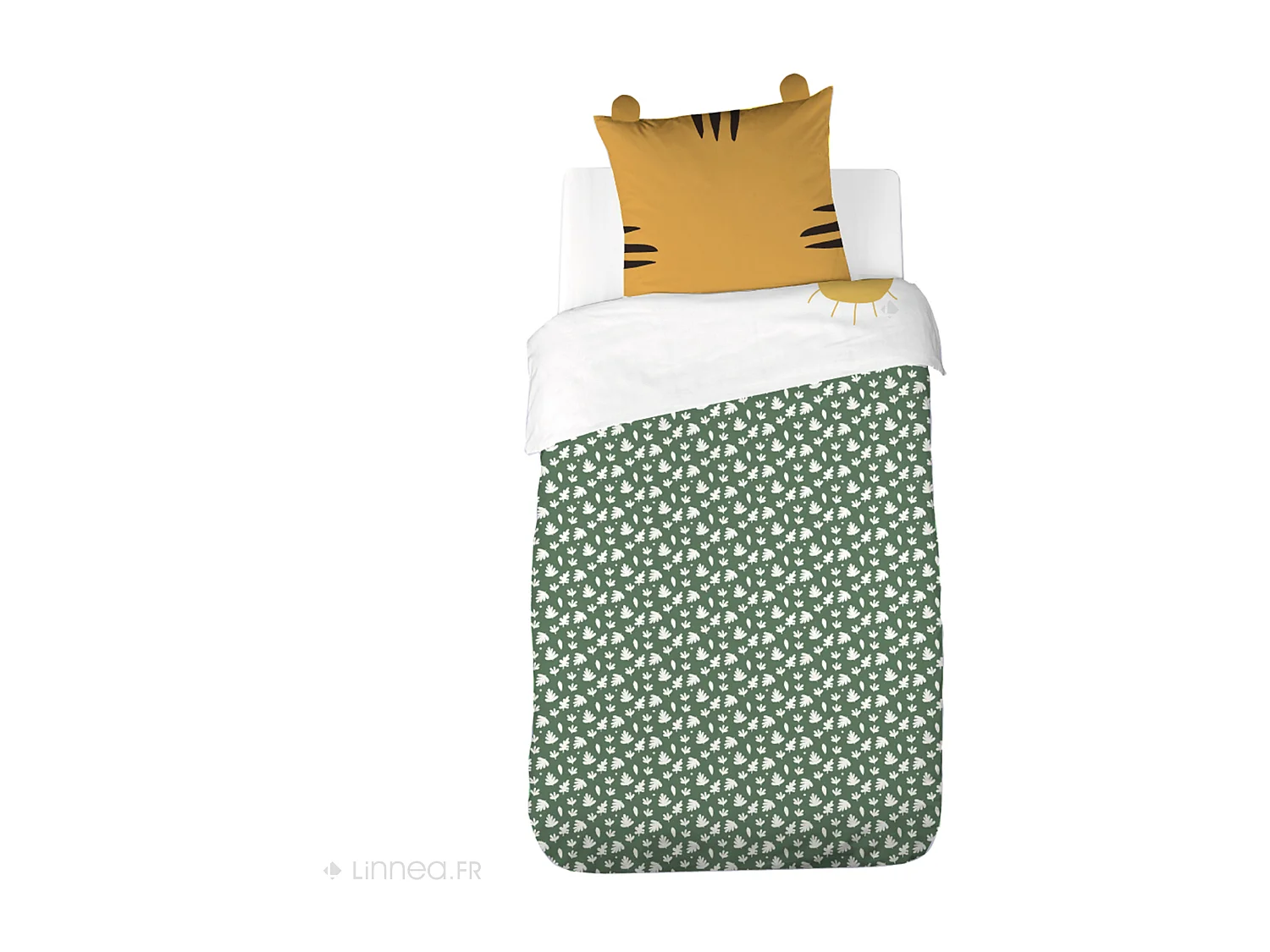 Parure de lit 140x200 cm coton TANZANIA vert