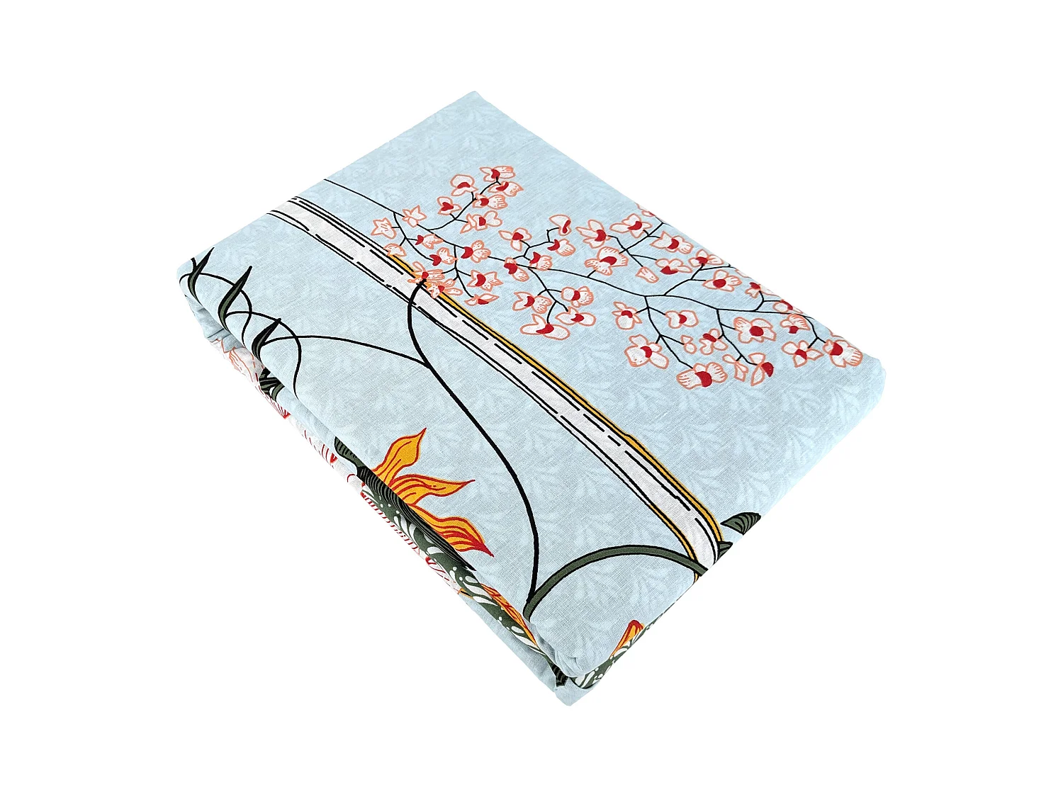 Parure de lit 240x220 cm coton KUSMI bleu