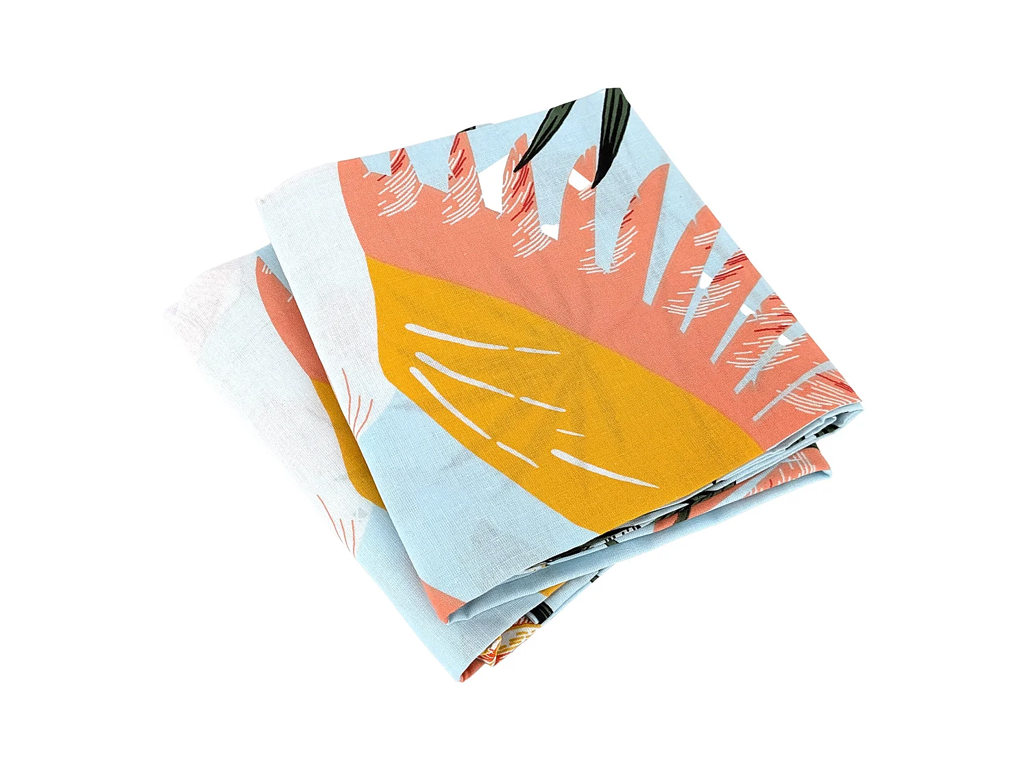 Parure de lit 240x220 cm coton KUSMI bleu