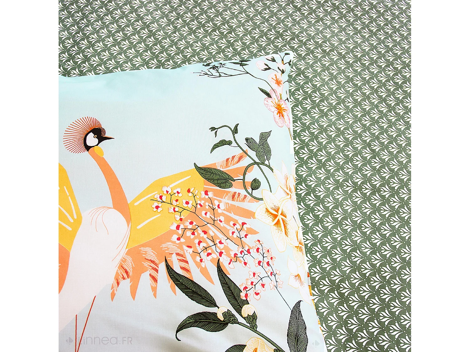 Parure de lit 240x220 cm coton KUSMI bleu