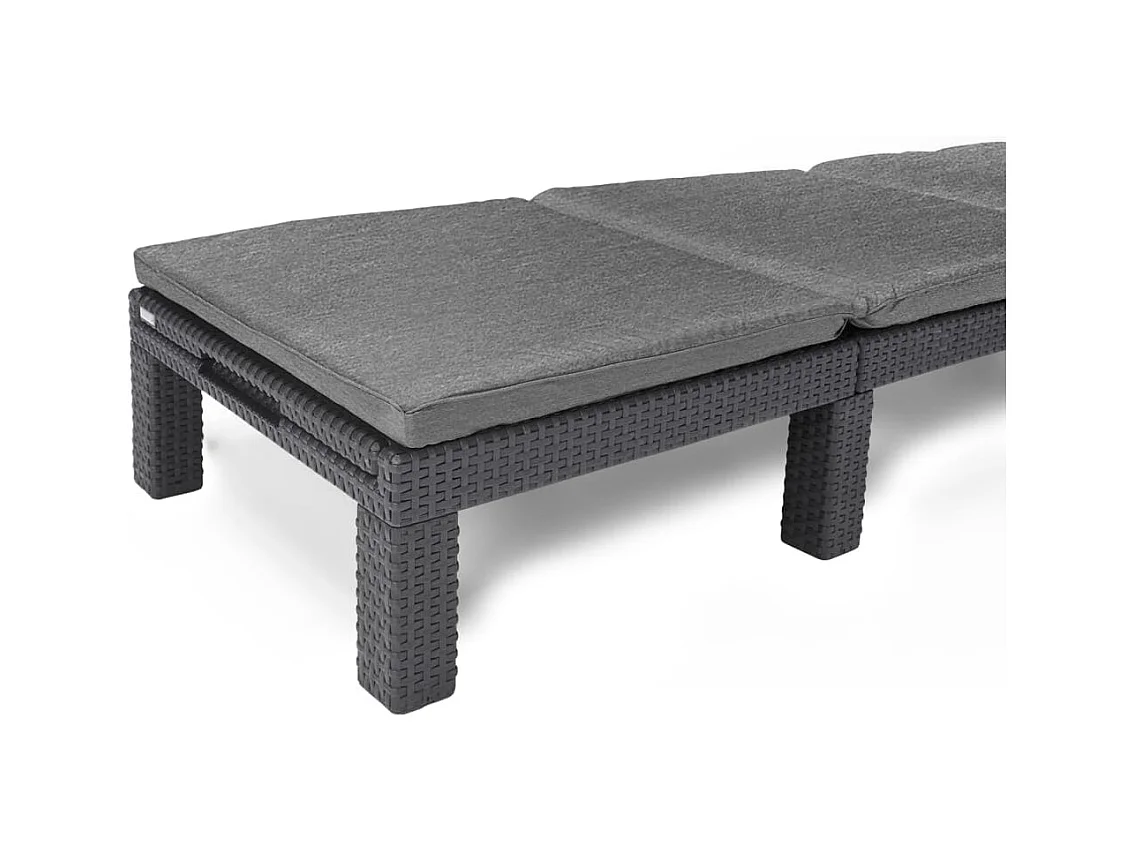 Chaise longue avec coussin Daytona Graphite